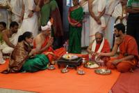 Shri Paduka Pujana by Bengaluru Sabha President Shri Chaitanya Shiroor